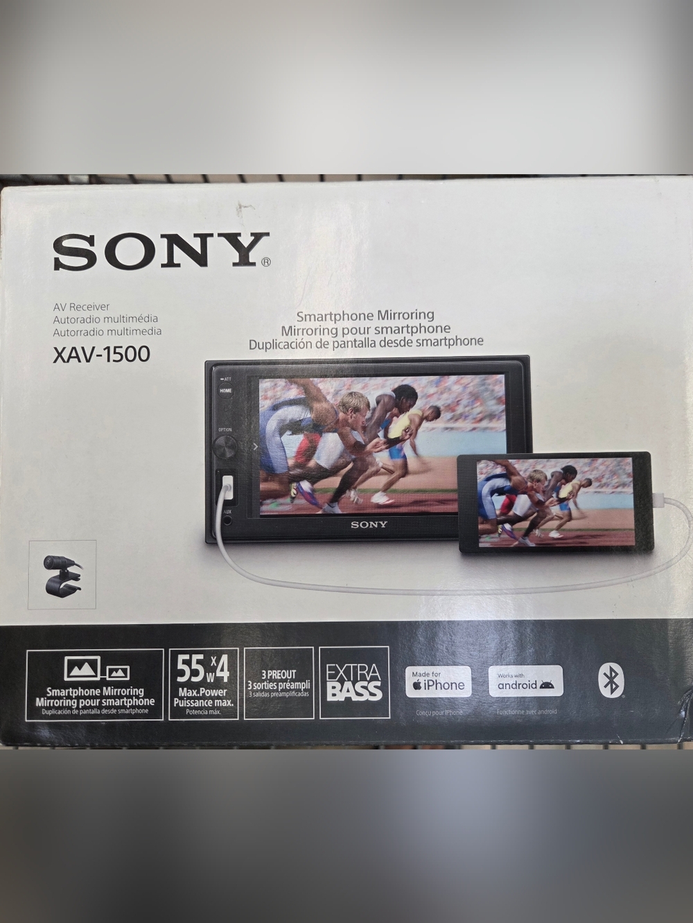 Sony XAV-AX150-Apple CarPlay/Android Auto-7" Touchscreen-Double-DIN In-Dash Unit